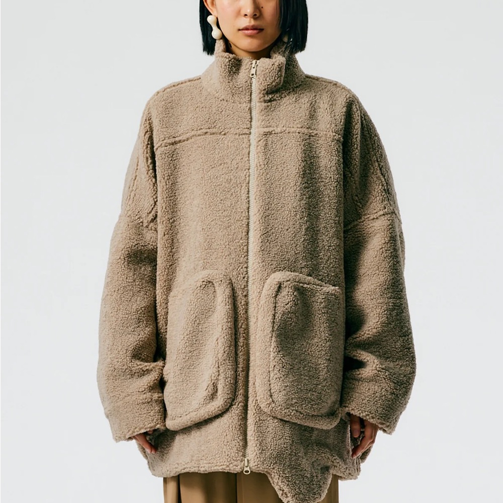 Tibi Taupe Teddy Jacket